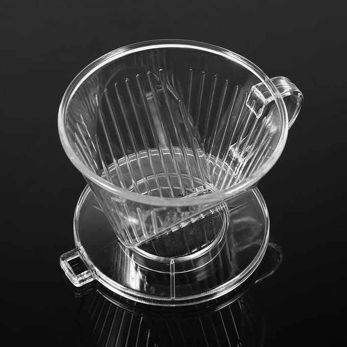Transparante Herbruikbare Koffiefilters, Kegelvormige Draagbare Koffiedruppelaar Pure Smaak Maker Tool white