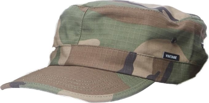 Vintage Industries US cap ripstop woodland camo