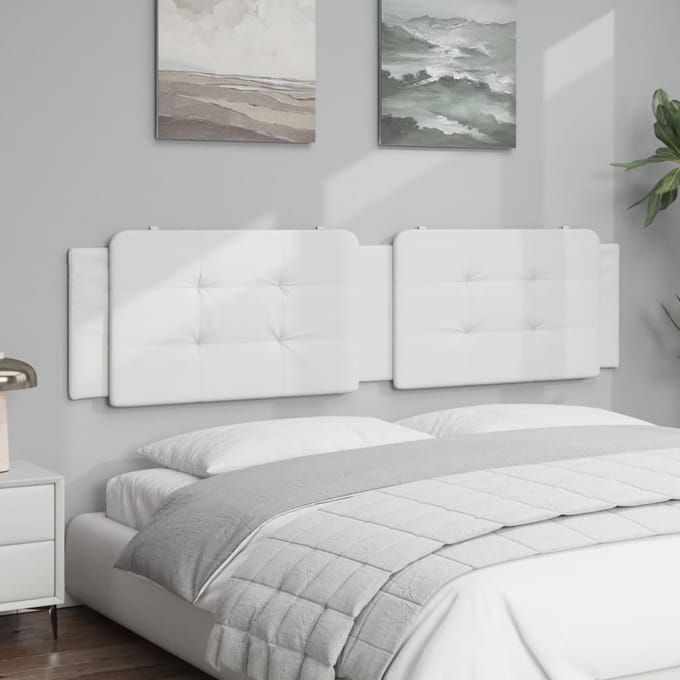 vidaXL - Hoofdbordkussen - "Zadar" - 200 - cm - kunstleer - wit