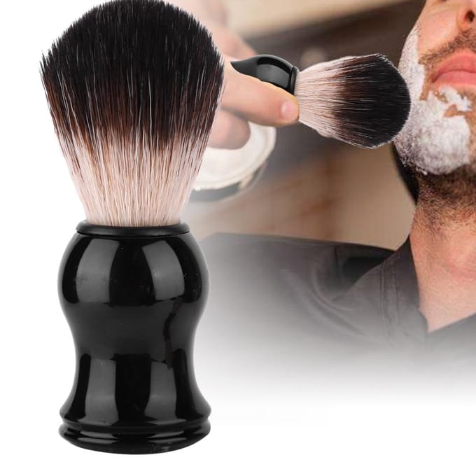 Draagbare Heren Zachte Borstel Haar Delicate Handgreep Baard Scheerkwast Kapsalon Gereedschap #03 gray