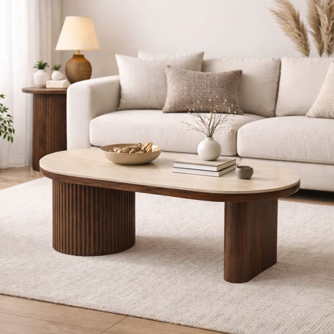 Milton & Oldbrook Salontafel 130 cm Kavala Walnootlook