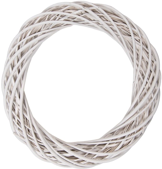 Clayre & Eef Krans Ø 50x9 cm Wit Rotan