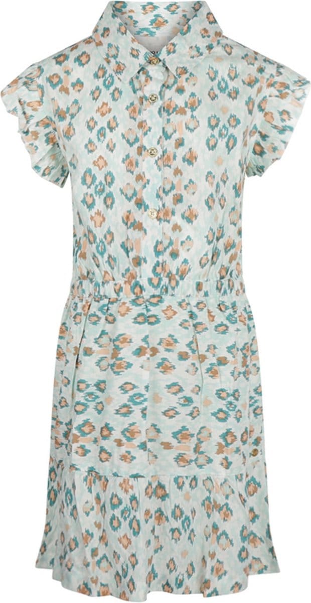 No Way Monday-Meisjes Jurk ss-Licht aqua - Maat 134