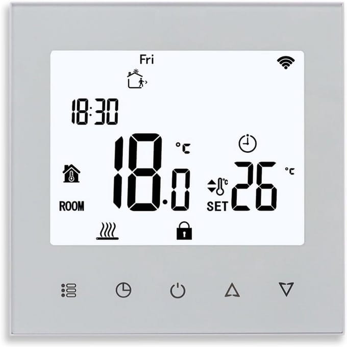 Slimme Wifi Thermostaat voor Elektrische Vloerverwarming met App Bediening en Energiemonitoring