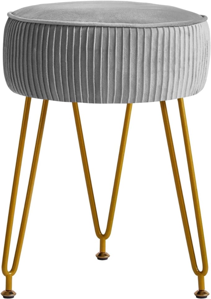 KAD® Kaptafel Stoel - Modern Interieur - Kruk - Lichtbruin - 30cm x 30cm x 46cm