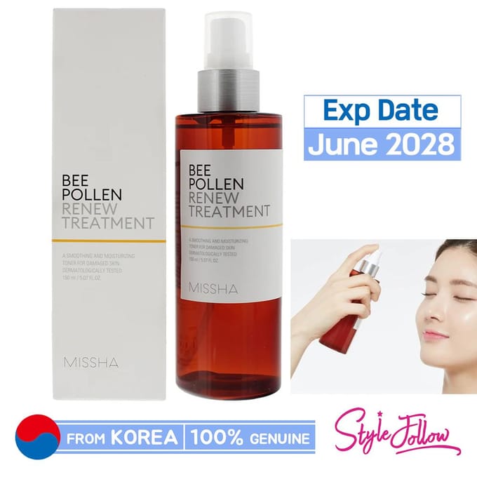 [MISSHA] Bijenpollen Vernieuwingsbehandeling 150ml (Mist) 1pc + Sample Gifts gray