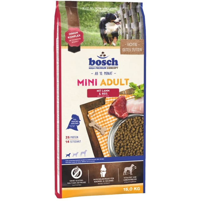 2x15kg bosch Mini Adult Lam & Rijst Hondenvoer