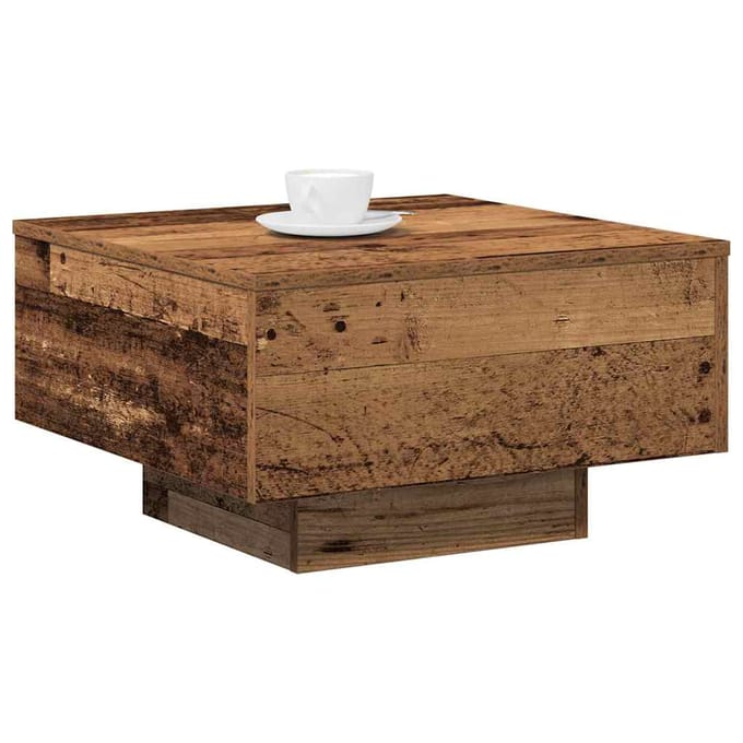 vidaXL - Salontafel - Oud - Hout - 55 - x - 55 - x - 31 - cm