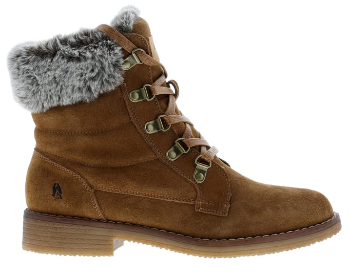 Hush Puppies Florence Leren Dames Laarzen In Tan