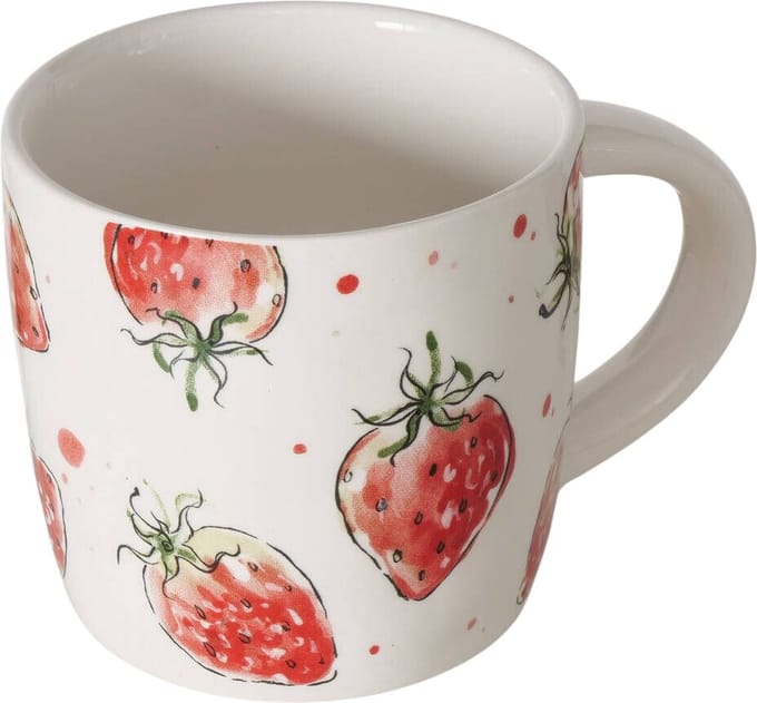 Keramische aardbeienmok STRAWBERRY, 450 ml
