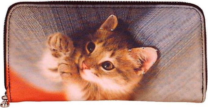 Portemonnee groot poesje/kitten