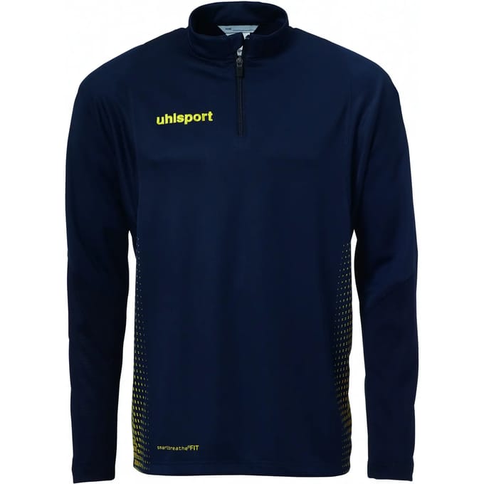 Uhlsport Score 1/4 Zip Top Kind Marine-Fluo Geel Maat 152