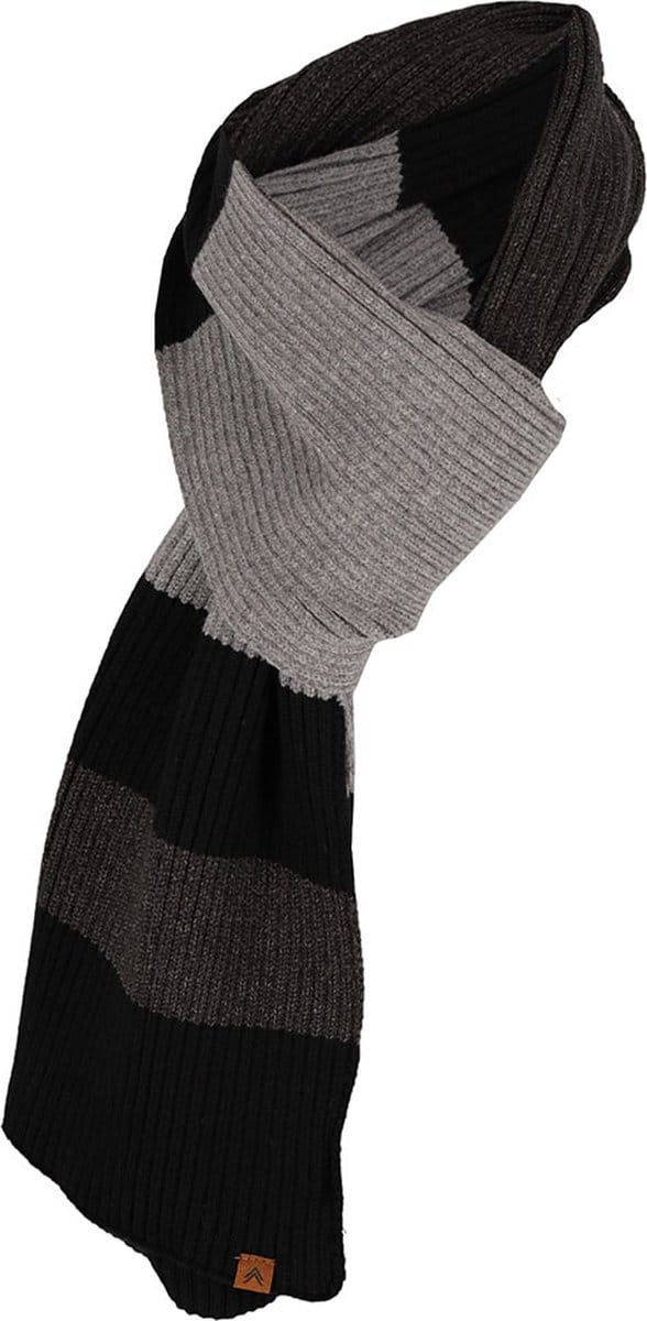 Sarlini Gebreide Langwerpige Unisex Sjaal Multi Zwart