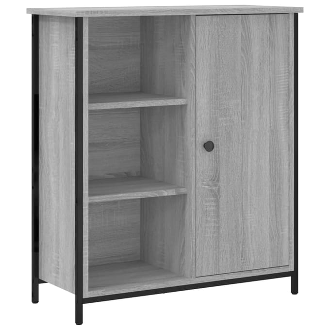vidaXL - Dressoir - 70x30x80 - cm - bewerkt - hout - grijs - sonoma