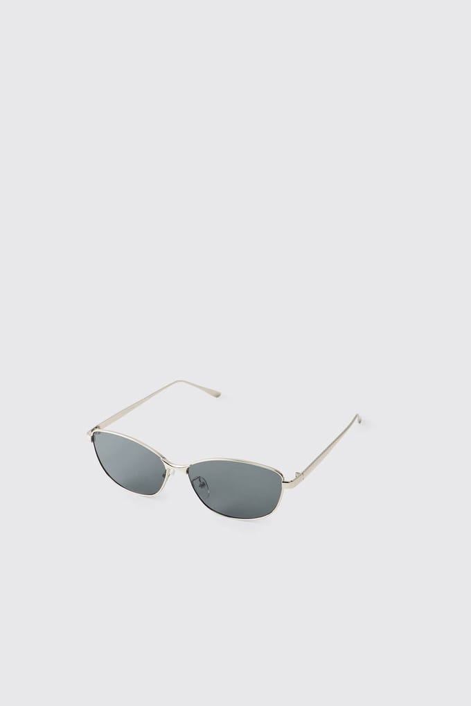 Vierkante Zonnebril Met Metalen Afwerking | Black