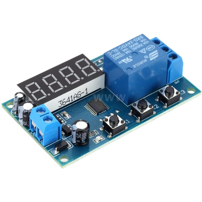 Module de temps de retard multifonction, commutateur de commande, relais, minuterie de Cycle, DC 12V 1