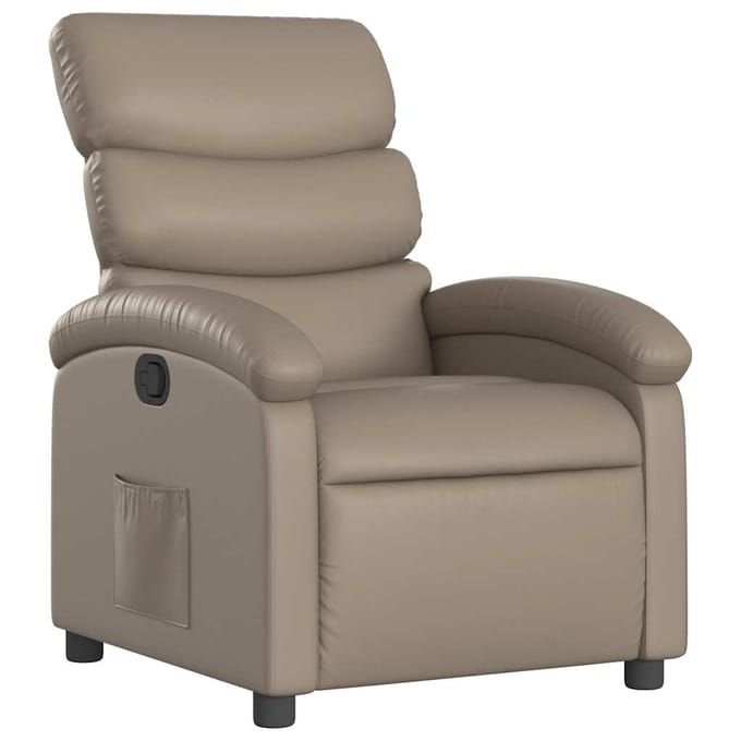 vidaXL - Fauteuil - verstelbaar - kunstleer - cappuccinokleurig
