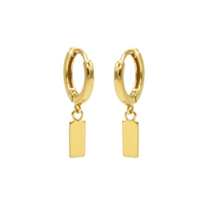 Karma hinged hoops symbool mini rectangle gold M2550HIN