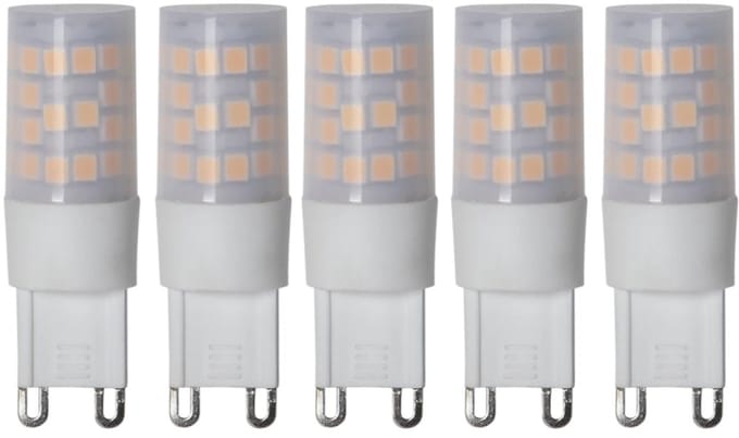 5-Pack | 3 standen - Capsule steeklampje - G9 - 4W - Extra Warm Wit - 2700K