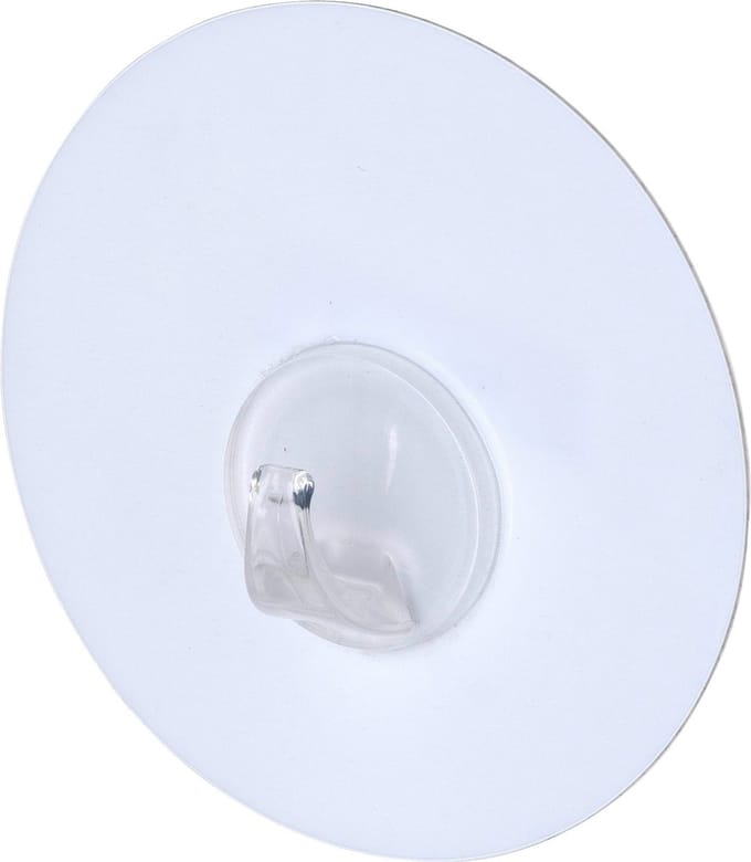 Wenko Wandhaak Static-loc Uno Wit Rond Ø8,5x2cm