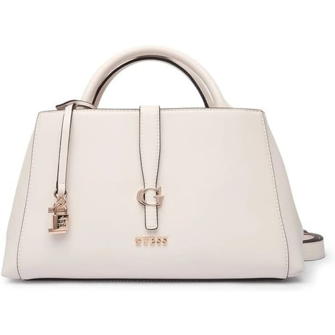 GUESS handtas schoudertas Carrie Girlfriend Satchel Stone crème