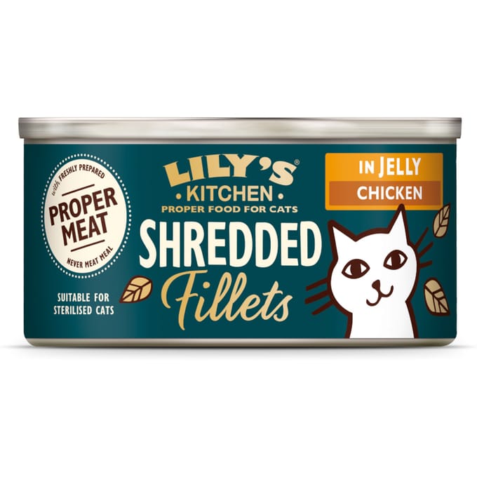 24x70g Lily's Kitchen Versnipperde Kipfilets Kattenvoer nat