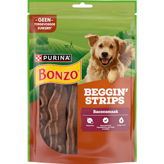 Bonzo Beggin' Strips - Hondensnacks - Bacon 120 g