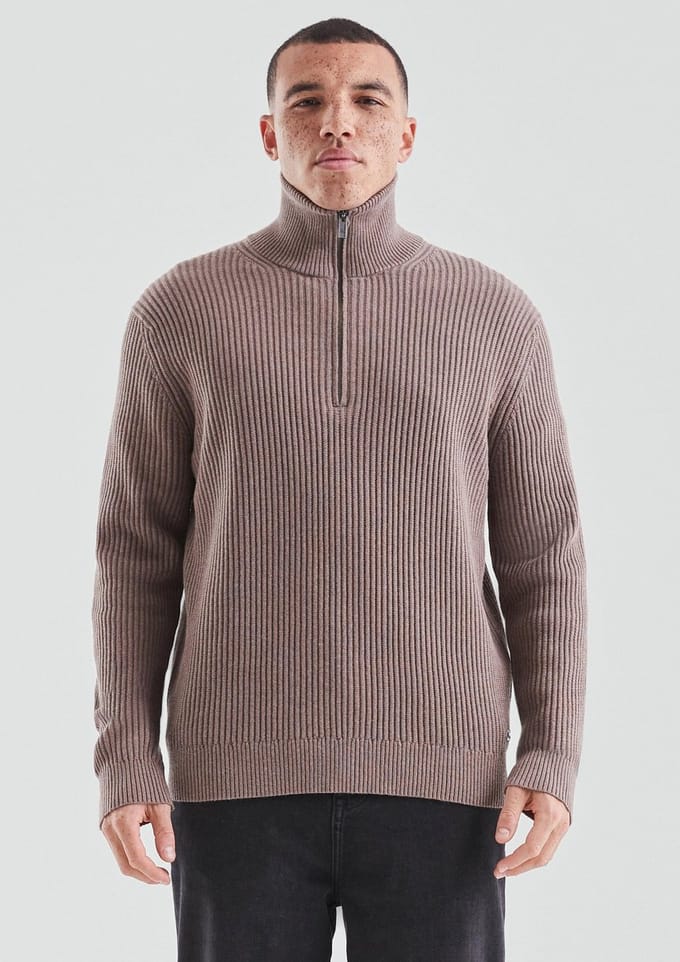 Q/S designed by - Heren pull - Maat L - Mannen - Bruin - katoen