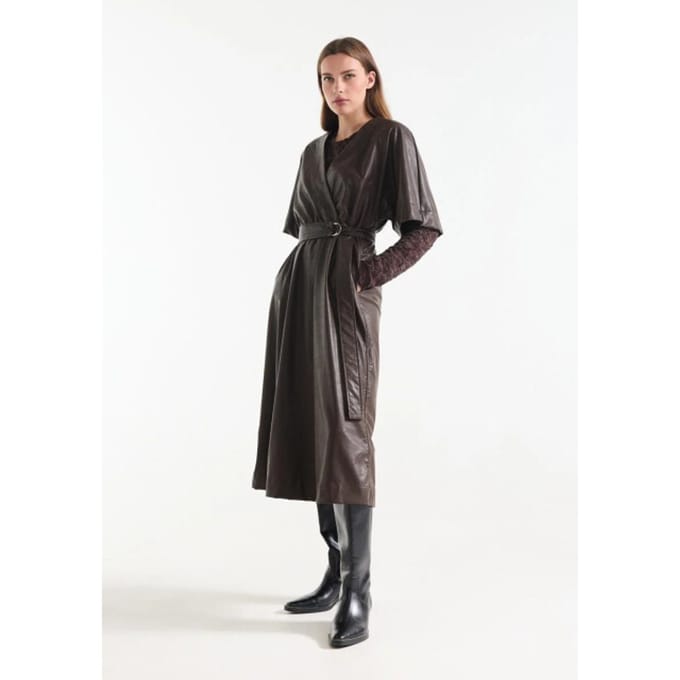 Jurk Jansen Amsterdam Linn LPU510 Jurk Dark Brown