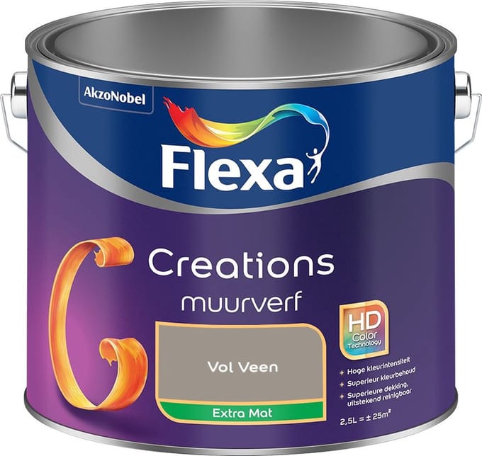 Flexa - Creations Muurverf Extra Mat - Vol Veen - Mengverf - 2,5 L