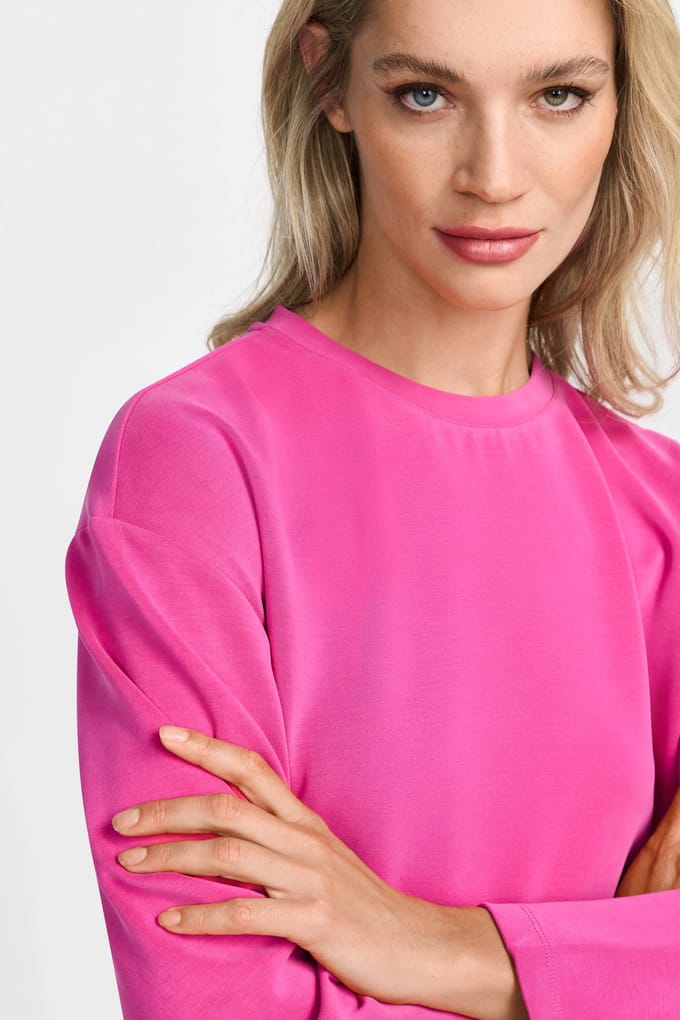 Rich & Royal T Peached Crew Raspberry Pink Taglia: L | Maglie a manica lunga Outlet | Donna | Rosa