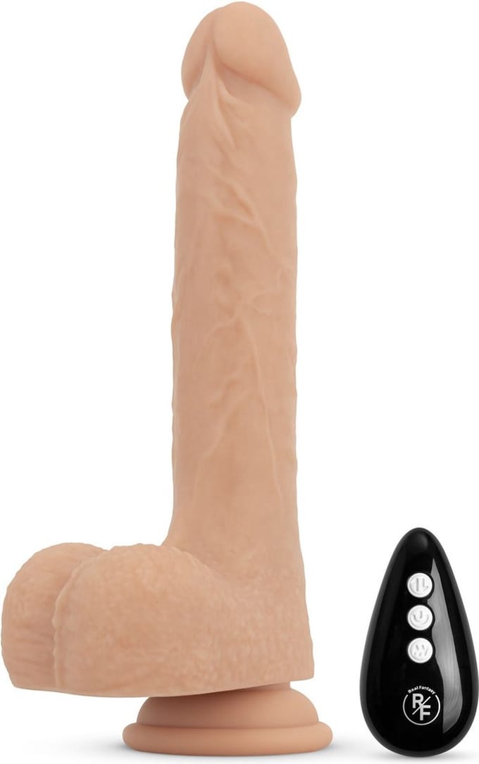Real Fantasy - Bryce Stotende, Verwarmbare en Vibrerende Dildo
