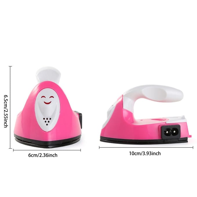 Mini Elektrisch Strijkijzer Draagbaar Reisstrijkijzer voor College en Reizen Snel Strijken pink