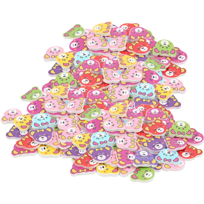 200 Stuks Dierlijke Knoppen Cartoon Dieren Beer Duurzaam Schattig DIY Accessoires voor Naaien Knutselen