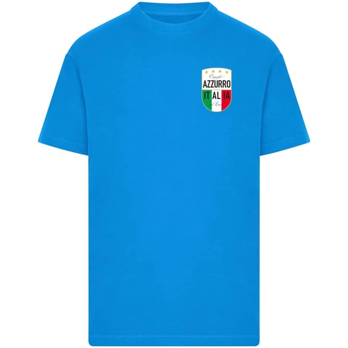 Mister Tee - Azurro Italia Crest Heren Tshirt - 3XL - Blauw