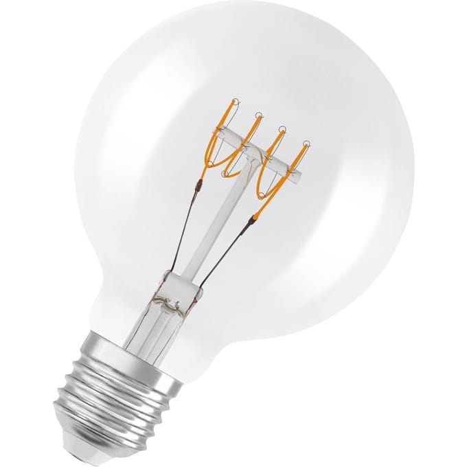 Osram E27 LED Globelamp | 4.8W 2700K 220V/240V 827 470Lm | 320° Ø95mm Dimbaar