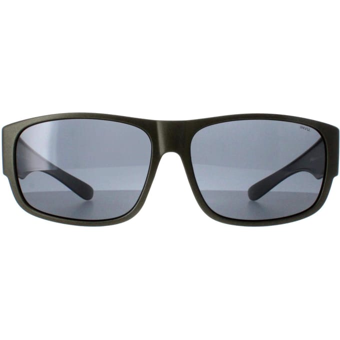 INVU Rechthoek Unisex Mat Olive Metallic Grey Gepolariseerd E2601