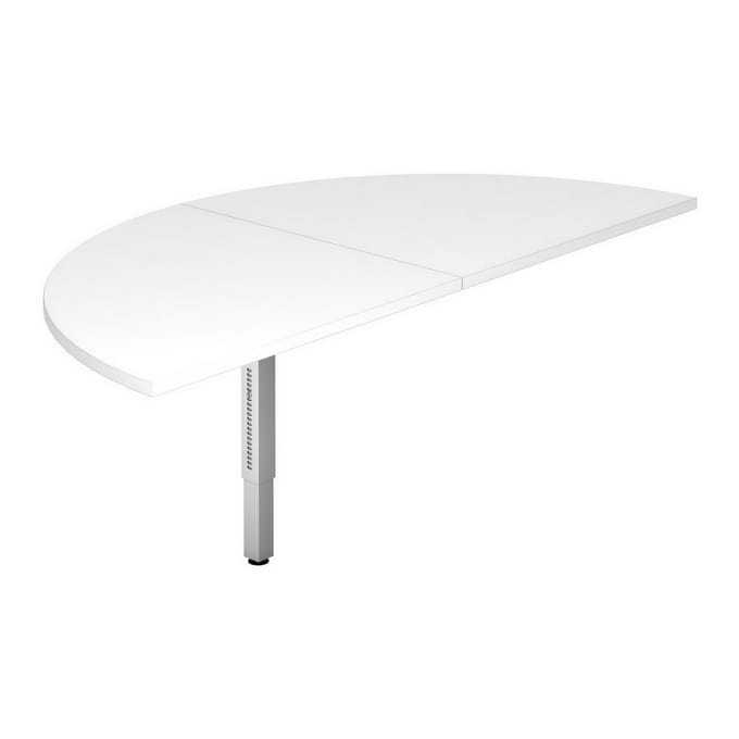 QA160 - Connectie en montageplaten I Aanschuiftafel 160x80 Wit