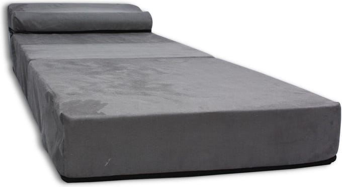 Opvouwbaar matras - 1 persoons - 70x200x15 cm - antraciet