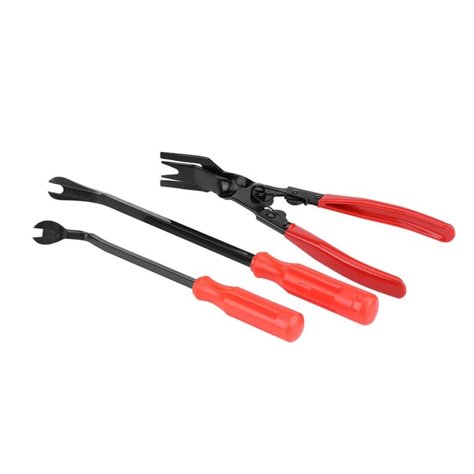 3 stuks deurbekleding klinknagels clips tang bevestigingsmiddelen verwijderaar trekker koevoet gereedschapsset red