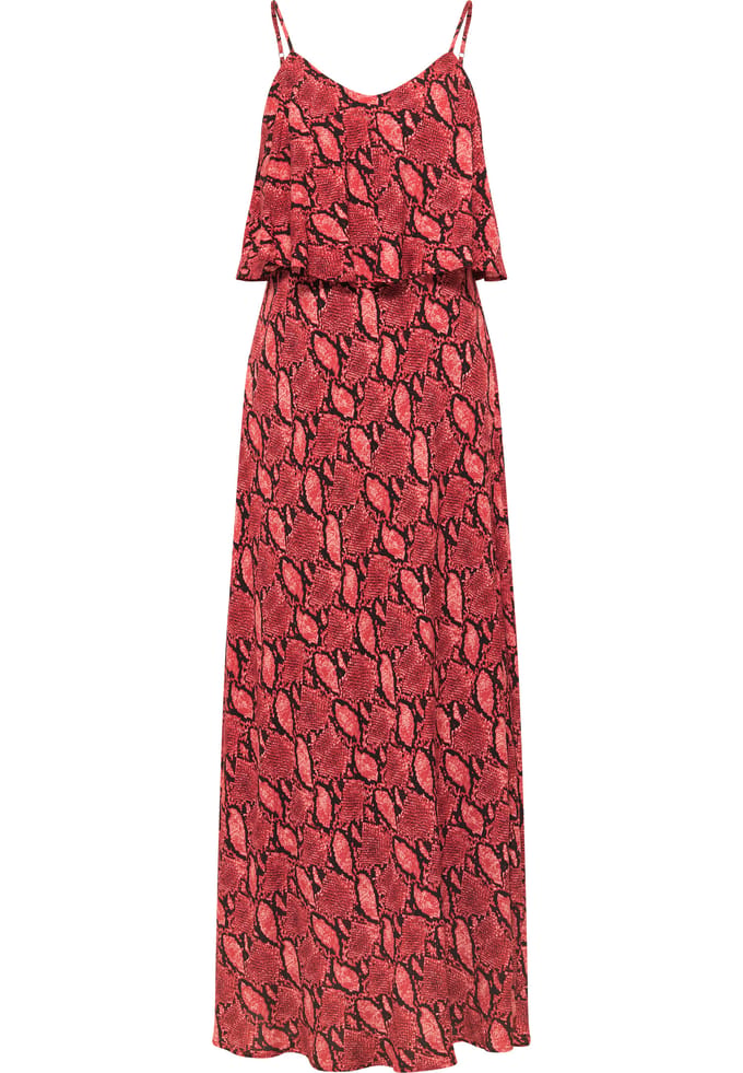 faina Maxi-jurk met slangenprint nelice