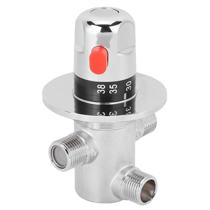 G1/2 Thermostatische Mengkraan Zonneboiler Mengregelventiel Thermostaatregeling white