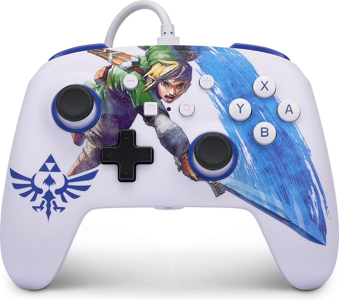 PowerA Enhanced Wired Controller for Nintendo Switch - Zelda Master Sword Attack - Wired Controller - Nintendo Switch