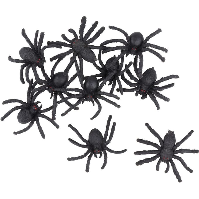 Creotime Decoratie Realistische Spinnen 10 Stuks