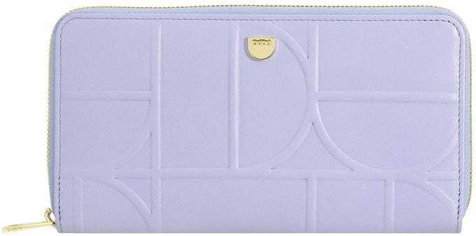 DuDu Up Portemonnee RFID-bescherming Leer 20 cm - Dames - Horizontaal - lilac-orange