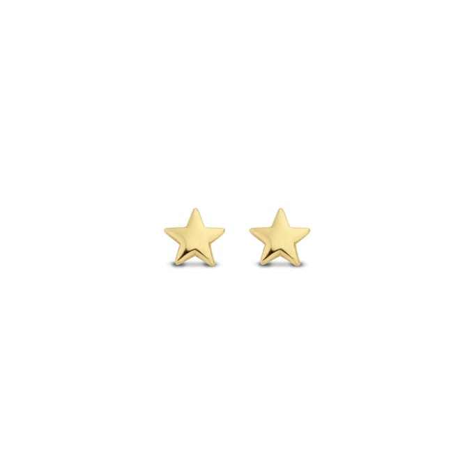 New Bling Goud 9NBG-0101 Oorknop Ster - Glad - 4mm - Goud