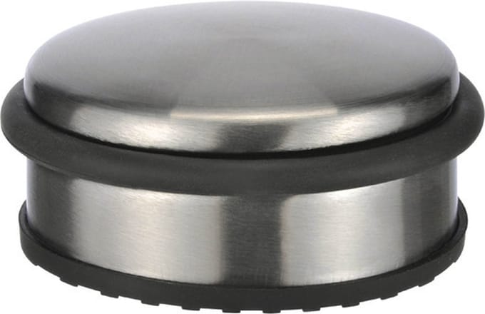 Deurstopper rond metaal 10 x 4 cm - Deurstop/deurvastzetter
