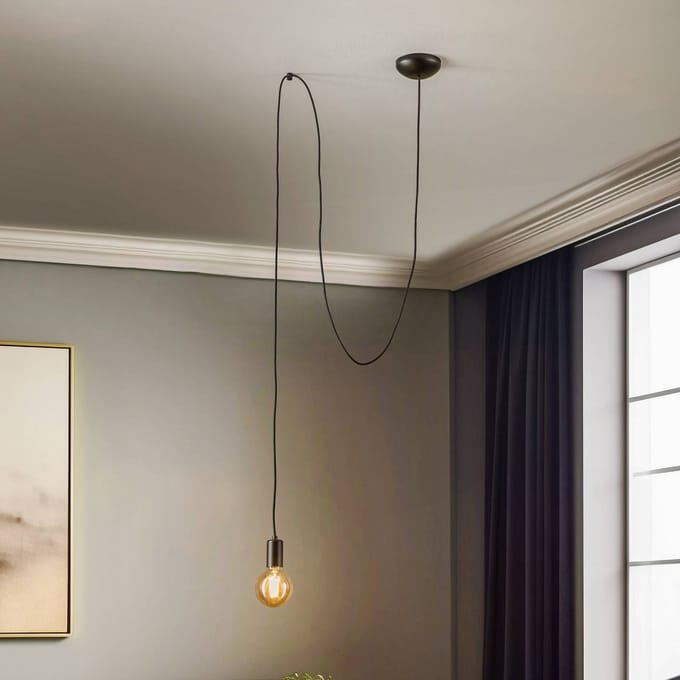 Nowodvorski Lighting Hanglamp Spider, zwart, 1-lamp