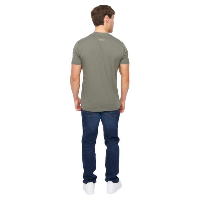 Crosshatch Mannen Moules T-Shirt (Olijf)