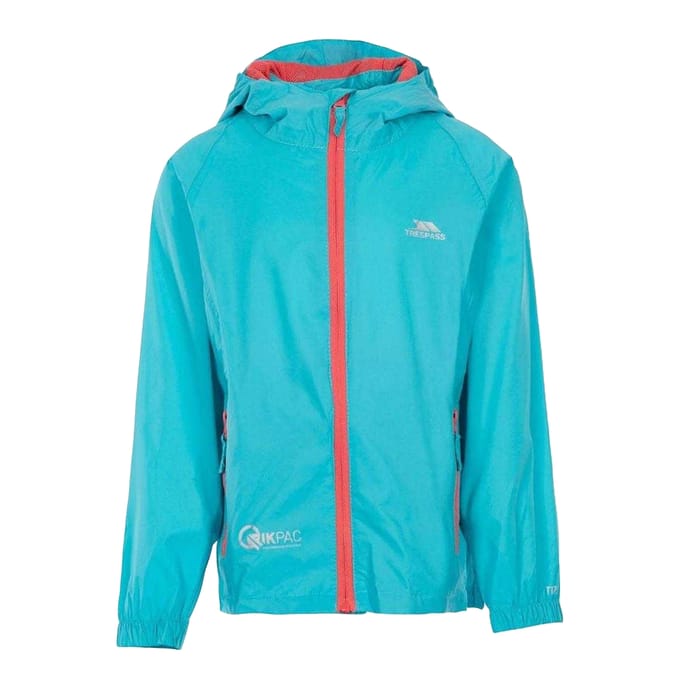 Trespass Kinder/Kinder Qikpac Packaway Jas (Aqua)